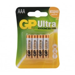 Батарейки алкалиновые GP Ultra Alkaline 24А AАA/LR03 - 4 шт.